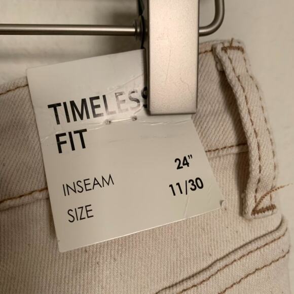 S.O.N.G High Rise Timeless Fit Cream Stretch Jeans - Picture 10 of 15